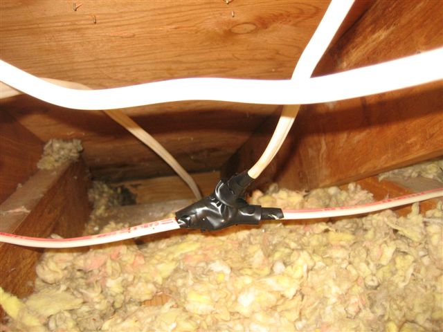 Taped wiring connection